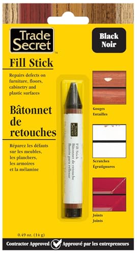 Wood Filler Putty Scratch Repair Stick, Black, for Floors & Furniture - color: Black
