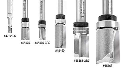 Amana Tool 45368 Carbide Tipped Flush Trim Plunge Template Router Bit 1-1/2 Dia x 1-3/4 Inch x 1/2 Shank with Upper Ball Bearing - size: 1-1/2 Dia x 1-3/4" x 1/2