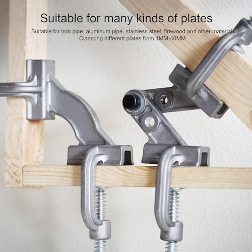 Clamp Aluminum Alloy High Strength Right Angle Corner Clamp for Iron Stainless Steel Pipe Wood Board (10° to 180° Tube Clamp(TCA2))
