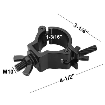 GBGS 10 Pack Black OD 2"Truss Clamps for DJ,Stage Light,Max Load 220lbs