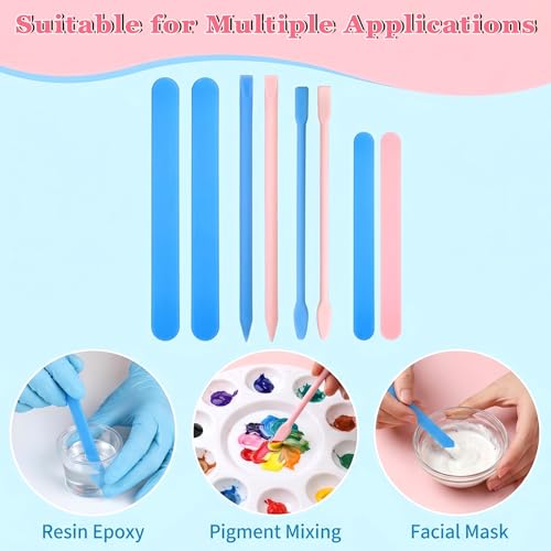 8 Pcs Silicone Stir Sticks, Reusable Epoxy Resin Mixing Sticks