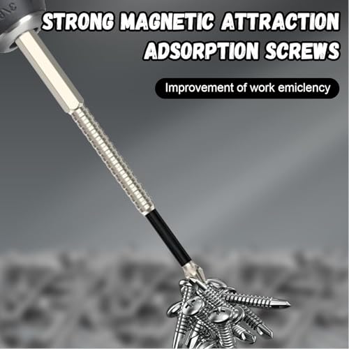 High Magnetic Screwdriver Drill Bit Set, Anti Slip Magnetic Electric Screwdriver Set for Impact Driver, Upgrade Strong Magnetic Durability Screwdriver Drill Bit Set, 25 50 65 70 90 150mm (2 Set) - size: 2 New