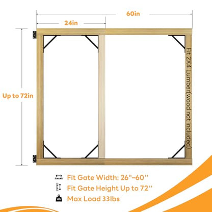 DIYHD Anti Sag Gate Kit with Left-Opening Latch, Black - color: Black Kit + Left Open Latch