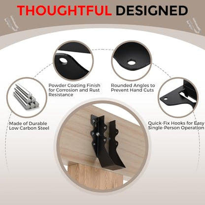 50Pcs Black 2x6 Joist Hangers for Wood,18 Gauge Metal Face Mount Joist Hanger,Lu26 Joist Hangers Powder Coating,Hurricane Ties for Rafter,Rafter Brackets 2x6 for Deck,Floor,Roof Overhang,Ceiling Joist - size: 50 Pcs 2x6 Joist Hanger, style: Black