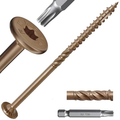 #14 x 6 Inch Wood Structural Lag Screws - size: #14 x 6"