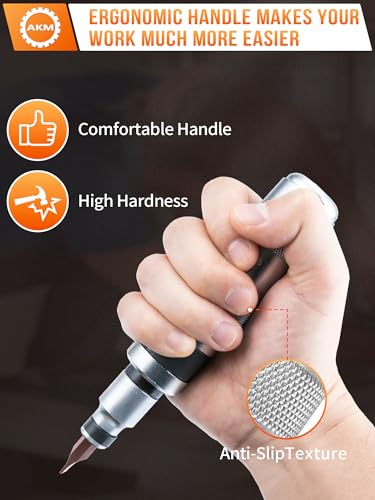 AKM Hand Manual Reversible Impact Driver Set Extractor-26 PCS Impact Screwdriver S2 Steel Hex Phillips Slotted Screwdriver Bits Much More Durable Disengage Rusted Fasteners or Frozen Bolts - color: 26 Pcs