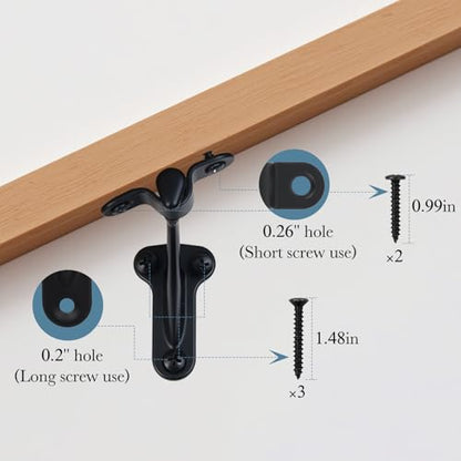 HOME MASTER HARDWARE Handrail Bracket for Stairs, Matte Black, 6 Pack - color: Black, size: 6 Pack