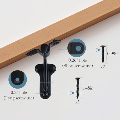 HOME MASTER HARDWARE Handrail Bracket for Stairs, Matte Black, 2 Pack - color: Black, size: 2 Pack
