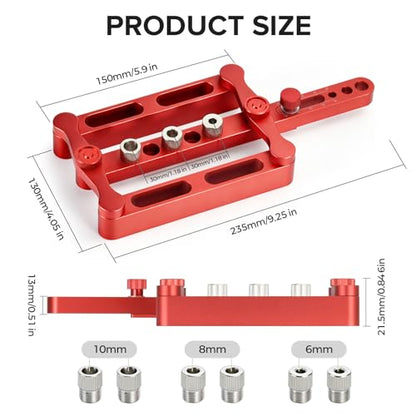 Self Centering Dowel Jig Kit, 6/8/10mm Woodworking Dowel Jig