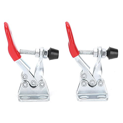 Toggle Clamp Fixture, 2Set Hold Down LD GH‑201‑A Clamping Quick LDGH 201AHand Clamps, Clamp, Hand Tools 30kg Holding Capacity GH201A Nonslip Red Tools, Horizontal with Acity for