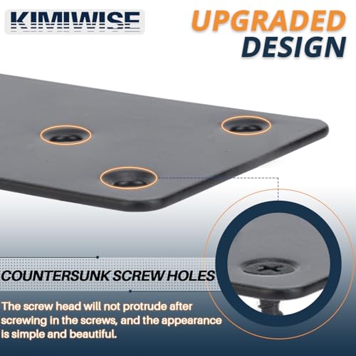 4 Pcs Flat Mending Plate, 1.5''x3.1'' Black Stainless Steel Metal Flat Straight Brace Bracket, Fixing Brace Joining Plates for Furniture, Wood, Shelves, Cabinet with 2 Different Lengths of Screws - size: 4pcs-40x80mm/1.57x3.15''