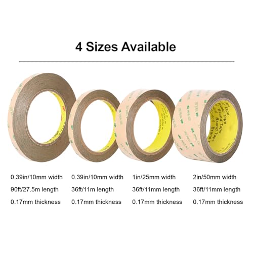 3M 300LSE Double Side Tape Heavy Duty 36ft, Clear Mounting Tape Adhesive Strips for Art Craft Scrapbook - size: 2in x 36ft