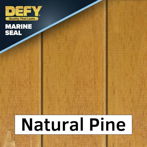 DEFY Marine Sealer - Semi-Transparent Waterproof Wood Stain, UV Resistant, Outdoor Sealer - Natural Pine - 1 Gallon - color: Natural Pine, size: 1 Gallon