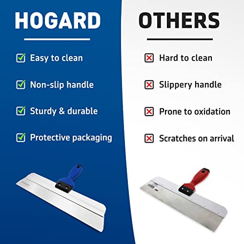 18" Pro Taping Knife | Premium Stainless Steel Blade with a Soft Grip | Best Drywall Taping Tool