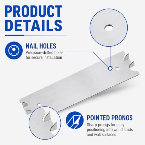 6 x 1.5 in Nail Plates for Wood Studs, Metal Cable Protector Plate, 40 Pcs - size: 40 Pcs