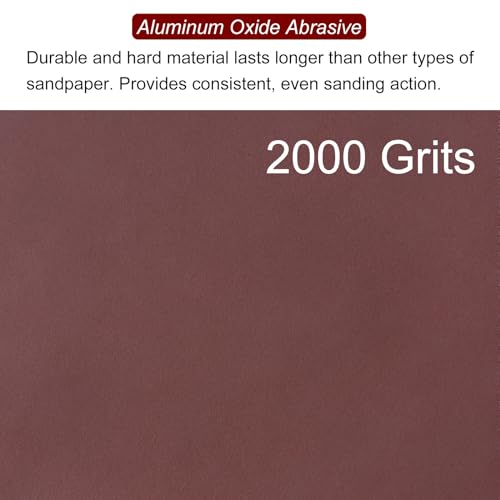 HARFINGTON 100pcs Triangular Hook & Loop Sandpapers 2000 Grits 3-1/8" Aluminum Oxide Sanding Pads Random Orbital Mouse Detail Sander Papers Oscillating Multi Tool Sheets - size: 2000 Grits