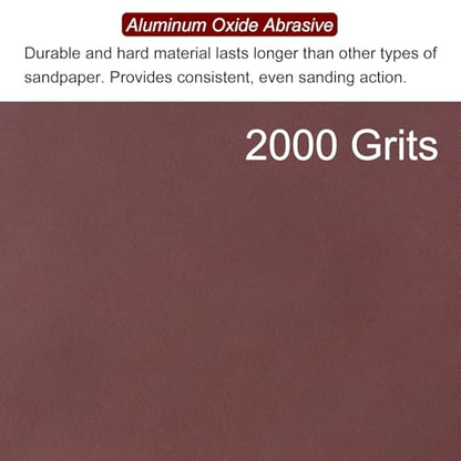HARFINGTON 100pcs Triangular Hook & Loop Sandpapers 2000 Grits 3-1/8" Aluminum Oxide Sanding Pads Random Orbital Mouse Detail Sander Papers Oscillating Multi Tool Sheets - size: 2000 Grits