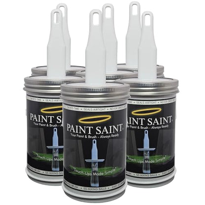 Paint Saint – 6 Airtight Touch Up Paint Containers with Built-in Brush | Mess-Free House Paint Storage | Quick, Satisfying Touch Ups | Perfect for Homeowners, DIY & Property Managers (Pack of 6) - size: 1 Count (Pack of 6)