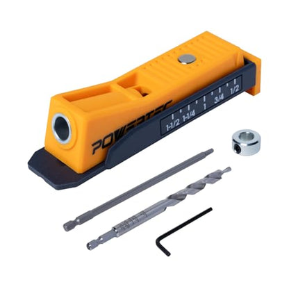 POWERTEC Single Pocket Hole Jig Kit with Drill Bit & Stop Collar (72249) - style: SinglePocket Hole Jig Kit