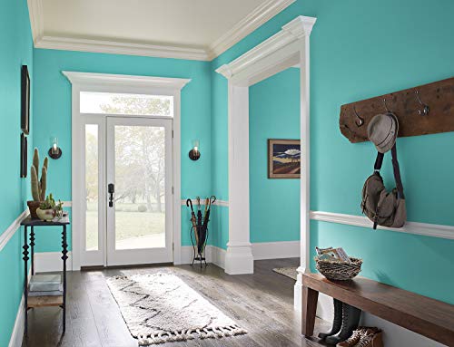 KILZ TRIBUTE Paint & Primer, Interior, Eggshell, Tropical Escape, 1 Gallon - color: TROPICAL ESCAPE, size: 128 Fl Oz (Pack of 1)