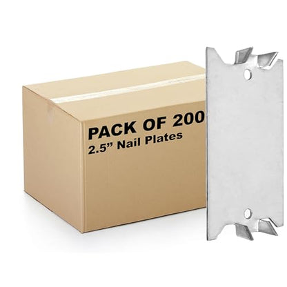 Safety Nail Plate Stud Guard, 1.5 x 2.5 In, 200 Pack - color: 2.5"