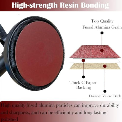 50 Pack 7 Inch 240 Grit Hook-and-Loop Sanding Discs Sandpaper -7" Aluminum Oxide Sander Paper Grinding Polishing for Random Orbit Drywall Sander - style: 240 Grit