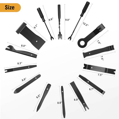 GOOACC 238Pcs Trim Removal Tool Auto Push Pin Bumper Retainer Clip Set - color: 120Pcs Clips + 118 Remover Black
