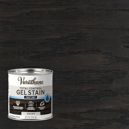 Varathane Total Control Ebony Gel Stain - color: Ebony, size: Half Pint (Pack of 1)