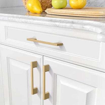 Amerdeco 10 Pack Champagne Bronze Cabinet Pulls 5" - color: Champagne Bronze, size: 5" hole center
