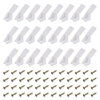 uxcell 24 Pcs 90 Degree Plastic Corner Braces, 21.5x23x21.5mm,White