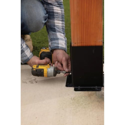 Simpson Strong-Tie SAGE-B66-KT2 Outdoor Accents Sage System Standoff Post Base for 6x6 Nominal Post, 12-Gauge ZMAX Galvanized Steel, Black Powder Coat, Kit of 2 Bases with Screws, 1 Pack