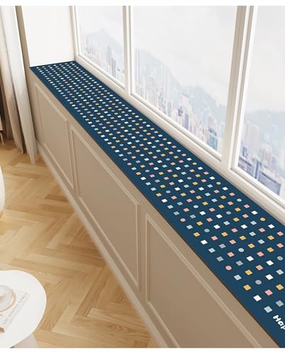 Window seat Cushion, Speckled Blue, 15.7 * 78.8in - color: Speckled Blue, size: 1'4" x 6'7" (Rectangular)