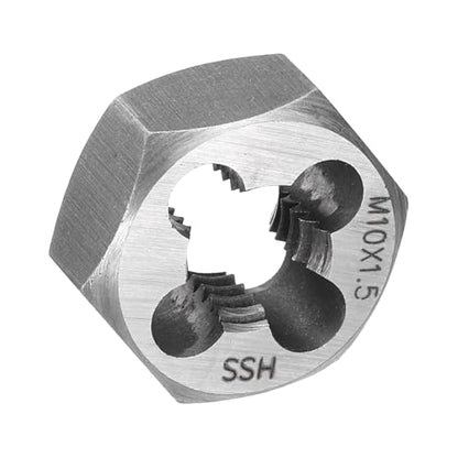 HARFINGTON Hex Threading Die M10x1.5 Metric Thread Rethreading Fixed Die - size: M10 x 1.5