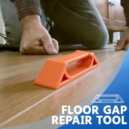 2-Pack Floor Gap Fixer Tool for Laminate, Vinyl & Hardwood – Heavy-Duty Reusable Plank Puller with Washable Adhesive Pads, Durable Nylon Gap Closer Kit for Floating Floors