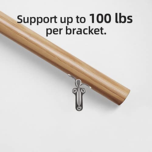 HOME MASTER HARDWARE Handrail Bracket for Stairs, Satin Nickel, 3 Pack - color: Satin Nickel, size: 3 Pack