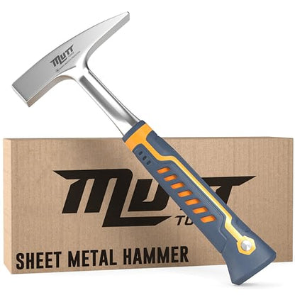 Mutt Tools 18oz Sheet Metal Hammer One-Piece Forged Tinners for HVAC