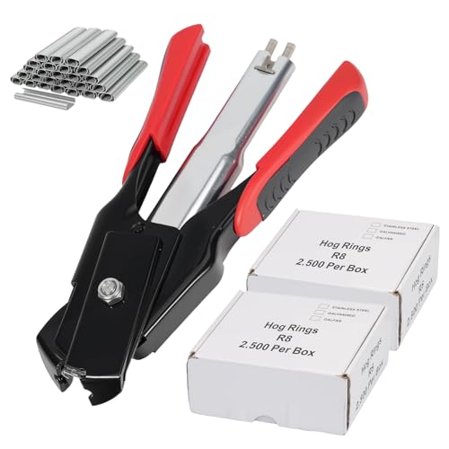 Hog Ring Pliers Kit, Pliers with 5000pcs Rings