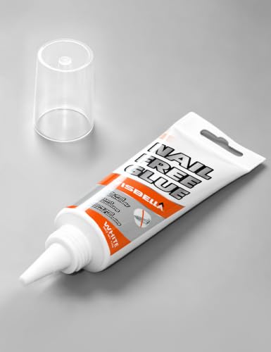 Visbella Nail Free Glue, Heavy-Duty Mounting Adhesive, No Nails Strong Bond Glue for Wood, Ceramic, Metal & More, White Instant Grab Adhesive 4.4oz.