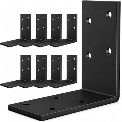 3"x3" Heavy Duty L Brackets, 90 Degree Galvanized Corner Brace, 8 Pcs - size: 3" x 3" x 1.5" (8 Pcs)