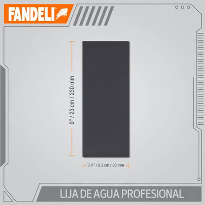 Fandeli | Waterproof Sandpaper | Assortment of Grits from 120 to 2500 | 36 Sheets 23 x 9,3 cm | for Car Polishing, Wood Furniture Sanding and Metal Sanding | Water Resistant - style: Assortment of Grits from 120 to 2500 | 36 Sheets