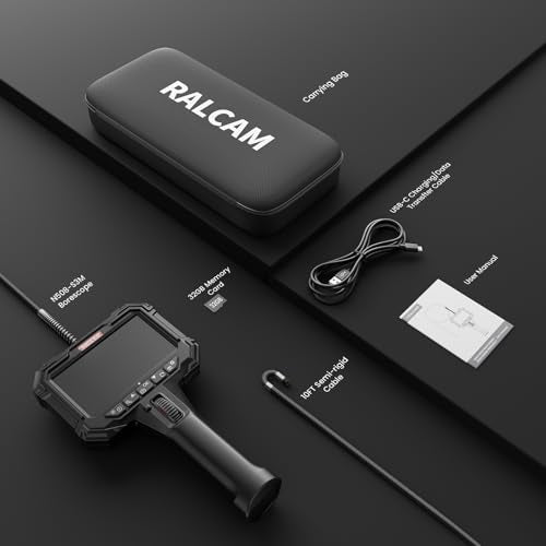 Ralcam Two-Way Articulating Borescope for Mechanic Automotive HVAC Wall - size: 10FT