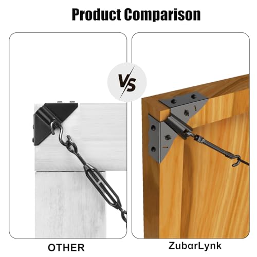 Heavy Duty Anti Sag Gate Kit for Wooden Fence,Door Support Cable Kit.Unique Designed Bat-Shaped Door Hardware,Wood Door Repair Kit for Outdoor, Gate Frame Kit