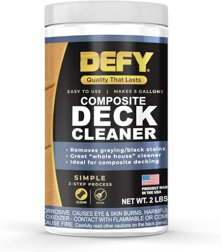 DEFY Composite Deck Cleaner - Biodegradable, Removes Dirt & Grime, Safe for Plants - 2 lb Container