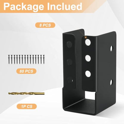 8-Pack 2x4 Joist Hangers Concealed Flange Header Tie for Wood - size: 8 PCS, style: 2X4''