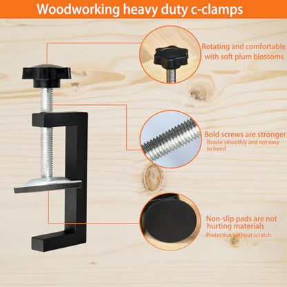 C-Clamps Cabinet Installation Clamps Heavy Duty C Clamps Mini C Clamp for Woodworking/Welding/Building