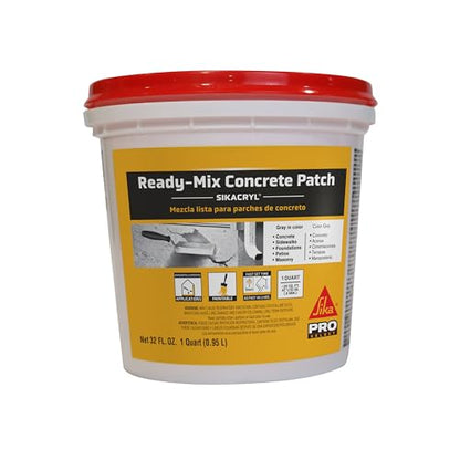Sika - Sikacryl - Gray - Ready-Mix Concrete Patch - for Repairing spalls and Cracks in Concrete and Masonry - Textured - 1 qt (Pack of 1) - size: 1 qt (Pack of 1)