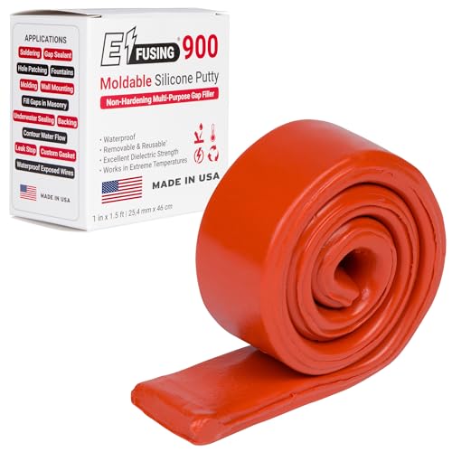 900 Moldable Silicone Putty - Orange Red - size: 1.5 Foot