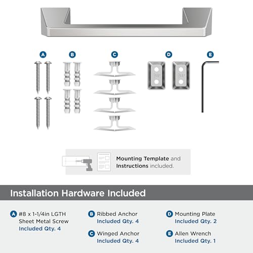 Amerock Blackrock 9" Chrome Towel Bar - color: Chrome, size: 9 Inch (229 mm)
