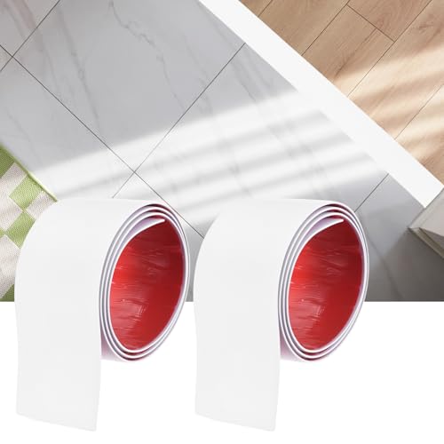 2Pcs Floor Transition Strip 3.94ftx3 PVC Vinyl Tile Edge Trim