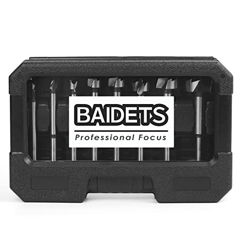 BAIDETS Forstner Bit Set 8Pcs - Forstner Bit Wood Drilling, Forstner Drill Bit with Center Positioning - size: 8 PCS